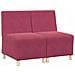 Unità di Divano Modulare Senza Braccioli 2 pcs Rosso vino - Foto miniatura 1