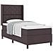Letto a molle con materasso Marrone scuro 100 x 200 cm Tessuto - Foto miniatura 3