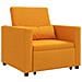 Divano Letto Singolo Giallo scuro 90 x 165 x 87 cm Tessuto - Foto miniatura 1