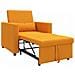 Divano Letto Singolo Giallo scuro 90 x 165 x 87 cm Tessuto - Foto miniatura 4