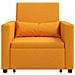 Divano Letto Singolo Giallo scuro 90 x 165 x 87 cm Tessuto - Foto miniatura 5