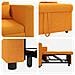 Divano Letto Singolo Giallo scuro 90 x 165 x 87 cm Tessuto - Foto miniatura 8