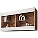 Komodee Tivoli Horizontal 100 Vetrina Sospesa, Rovere Wotan/bianco, Senza Led, Larghezza 100 Cm X Altezza 50 Cm X Profondità 29 Cm, Per Soggiorno, Sala Da Pranzo - Foto miniatura 3