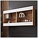 Komodee Tivoli Horizontal 100 Vetrina Sospesa, Rovere Wotan/bianco, Senza Led, Larghezza 100 Cm X Altezza 50 Cm X Profondità 29 Cm, Per Soggiorno, Sala Da Pranzo - Foto miniatura 1