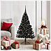 Albero di Natale artificiale con luci integrate Nero 120 cm PVC - Foto miniatura 2