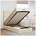 Struttura Letto Pouf con Materasso Crema 90x190 cm in Tessuto - Foto miniatura 2