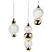 Lampadario A 3 Luci Sora Led Vetro Oro - Foto miniatura 2