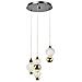 Lampadario A 3 Luci Sora Led Vetro Oro - Foto miniatura 3