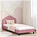 Struttura letto bambini con testata Rosa 90 x 200 cm Velluto - Foto miniatura 2