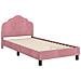 Struttura letto bambini con testata Rosa 90 x 200 cm Velluto - Foto miniatura 4