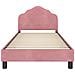 Struttura letto bambini con testata Rosa 90 x 200 cm Velluto - Foto miniatura 5