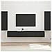 Set di Mobiletto da TV a Parete 4 pcs Nero Legno multistrato - Foto miniatura 2