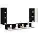 Set di Mobiletto da TV a Parete 4 pcs Nero Legno multistrato - Foto miniatura 3