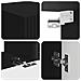 Set di Mobiletto da TV a Parete 4 pcs Nero Legno multistrato - Foto miniatura 9