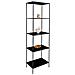 Libreria Vita A 5 Ripiani In Nero Con Struttura In Acciaio, 51×36×170 Cm - Foto miniatura 1