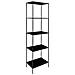 Libreria Vita A 5 Ripiani In Nero Con Struttura In Acciaio, 51×36×170 Cm - Foto miniatura 2