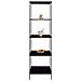 Libreria Vita A 5 Ripiani In Nero Con Struttura In Acciaio, 51×36×170 Cm - Foto miniatura 3