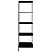 Libreria Vita A 5 Ripiani In Nero Con Struttura In Acciaio, 51×36×170 Cm - Foto miniatura 4