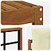 Set di divani da esterno con cuscino 6 pcs Naturale e Crema - Foto miniatura 5