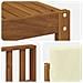 Set di divani da esterno con cuscino 6 pcs Naturale e Crema - Foto miniatura 6