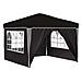Tenda per feste a pop-up 288 x 288 x 245 cm Nero Tessuto Oxford - Foto miniatura 1