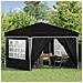 Tenda per feste a pop-up 288 x 288 x 245 cm Nero Tessuto Oxford - Foto miniatura 3