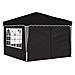 Tenda per feste a pop-up 288 x 288 x 245 cm Nero Tessuto Oxford - Foto miniatura 5