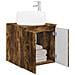 Mobile Lavabo da Parete Rovere Fumo 49,5 x 44,5 x 66 cm - Foto miniatura 2