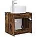 Mobile Lavabo da Parete Rovere Fumo 49,5 x 44,5 x 66 cm - Foto miniatura 4