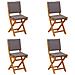 Sedie Bistro da Giardino 4 pcs Grigio Scuro 38 x 46 x 85 cm - Foto miniatura 1