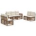 Set Divano da Giardino 7 pcs Beige e Bianco Crema polyrattan - Foto miniatura 1