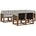 Set di divani da esterno 7 pcs Naturale e Grigio Chiaro - Foto miniatura 1