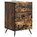 Armadio da Notte con cassetto Rovere Fumo 43 x 41 x 66,5 cm - Foto miniatura 2