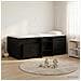 Struttura Letto Loft con Armadietto 3 pz Nero Legno multistrato - Foto miniatura 2