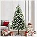 Albero di Natale artificiale con rami snodati e neve imbiancata - Foto miniatura 2