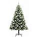 Albero di Natale artificiale con rami snodati e neve imbiancata - Foto miniatura 3