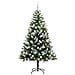 Albero di Natale artificiale con rami snodati e neve imbiancata - Foto miniatura 4