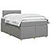 Letto box spring con materasso Grigio Chiaro 120 x 200 cm - Foto miniatura 3