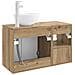 Set di mobili per il bagno 2 pz Rovere Artigianale - Foto miniatura 2