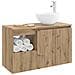 Set di mobili per il bagno 2 pz Rovere Artigianale - Foto miniatura 4