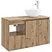 Set di mobili per il bagno 2 pz Rovere Artigianale - Foto miniatura 1