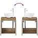 Set di mobili per il bagno 2 pz Rovere Artigianale - Foto miniatura 5