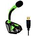 Microfono Desktop Usb Con Stand Per Computer Laptop Pc - Microfono Gaming Videogiochi Ps4 (verde) - Foto miniatura 1