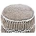 Pouf In Tessuto Beige 43 X 44 Cm Noida - Foto miniatura 12
