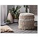 Pouf In Tessuto Beige 43 X 44 Cm Noida - Foto miniatura 13