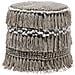 Pouf In Tessuto Beige 43 X 44 Cm Noida - Foto miniatura 14