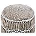 Pouf In Tessuto Beige 43 X 44 Cm Noida - Foto miniatura 6