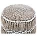Pouf In Tessuto Beige 43 X 44 Cm Noida - Foto miniatura 4