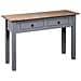 Tavolo Consolle Grigio 110x40x72 cm Legno Massello Pino Panama - Foto miniatura 4