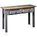Tavolo Consolle Grigio 110x40x72 cm Legno Massello Pino Panama - Foto miniatura 6